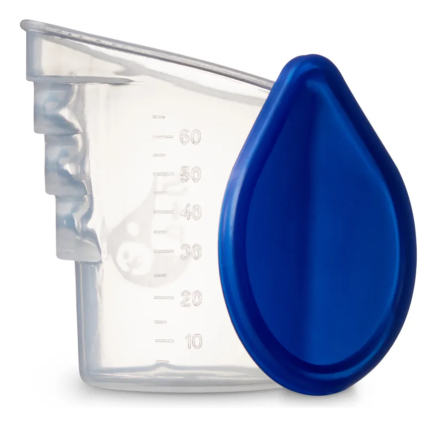 Copo SIP - Detalhe do bico anatômico e tampa hermética